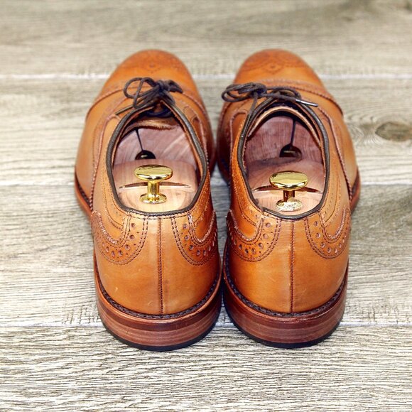 * NIB * $395 Allen Edmonds STRAND Oxford 9 D Walnut * add $15 new Trees - Picture 8 of 13